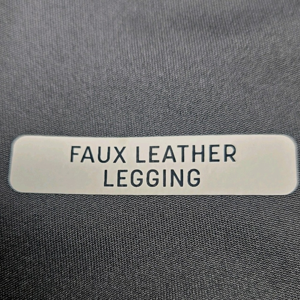 Seven7 Leggings Faux Leather Women Large Gray High Rise Stretch Pull On NWT - Picture 6 of 12